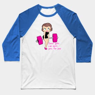 Fitness girl, weightlifting women, gym girl Baseball T-Shirt